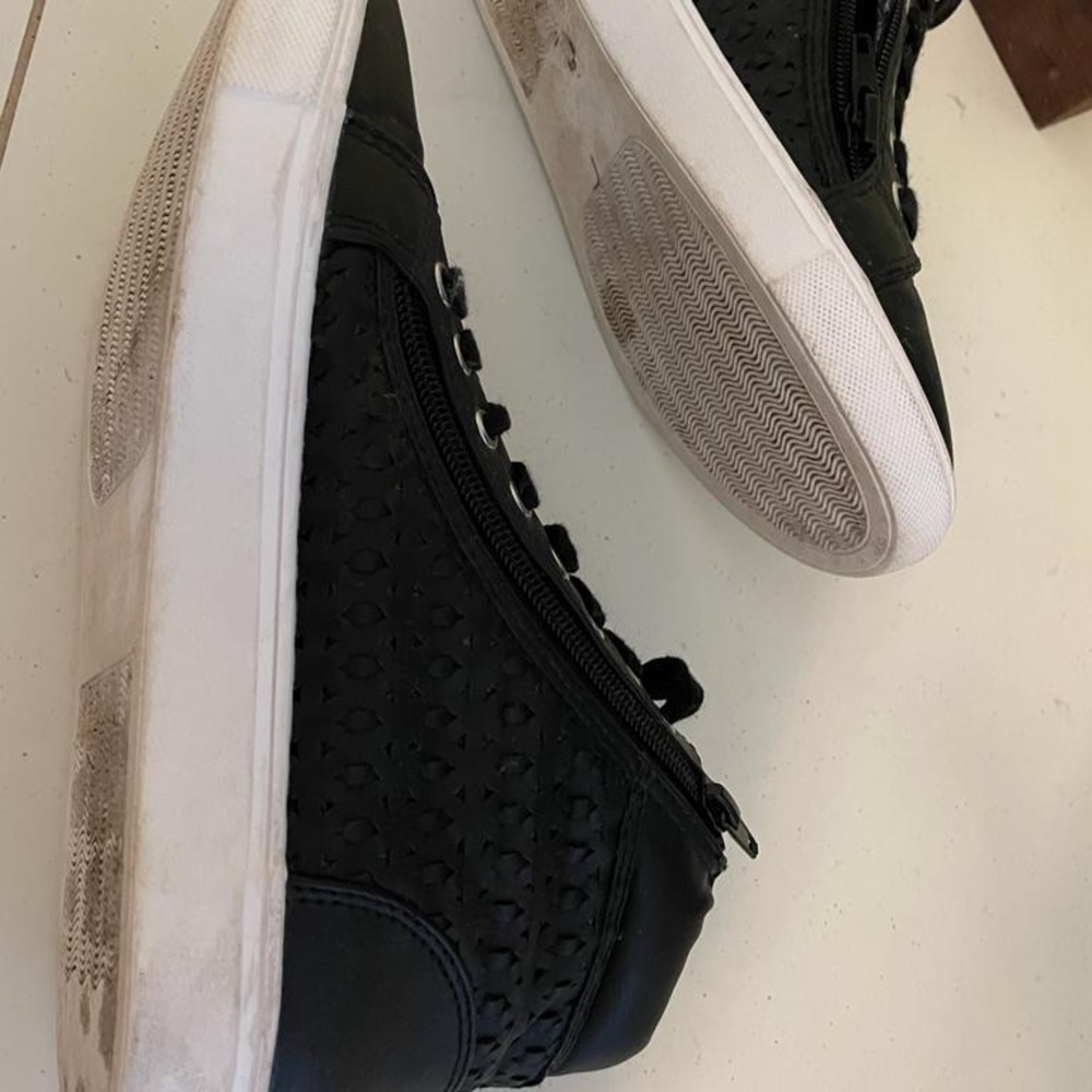 Black Steve Madden High-Top Sneakers - Picture 12 of 16